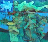 &Oacute;leo s/ tela | 70x70cm | 2000