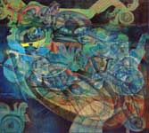 &Oacute;leo s/ tela | 70x70cm | 2000