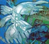 &Oacute;leo s/ tela | 70x70cm | 2000