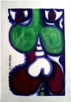 T&ecirc;mpera e tinta da china s/papel | 80x60cmx3 | 1994